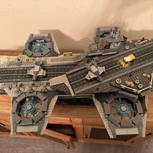 LEGO Helicarrier with Gray and Blue Details